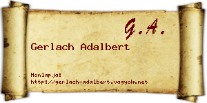 Gerlach Adalbert névjegykártya